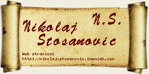 Nikolaj Stošanović vizit kartica